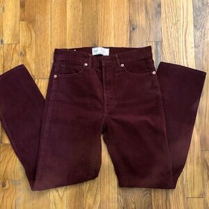 GAP Deep Burgundy Denim Pants